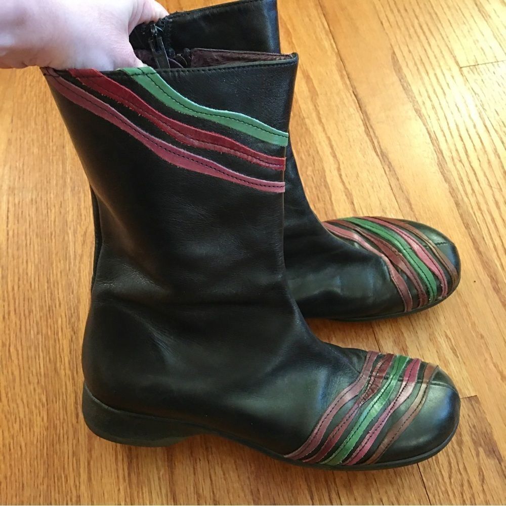 Leather Rainbow Boots from Spain | Size 38 | 6.5